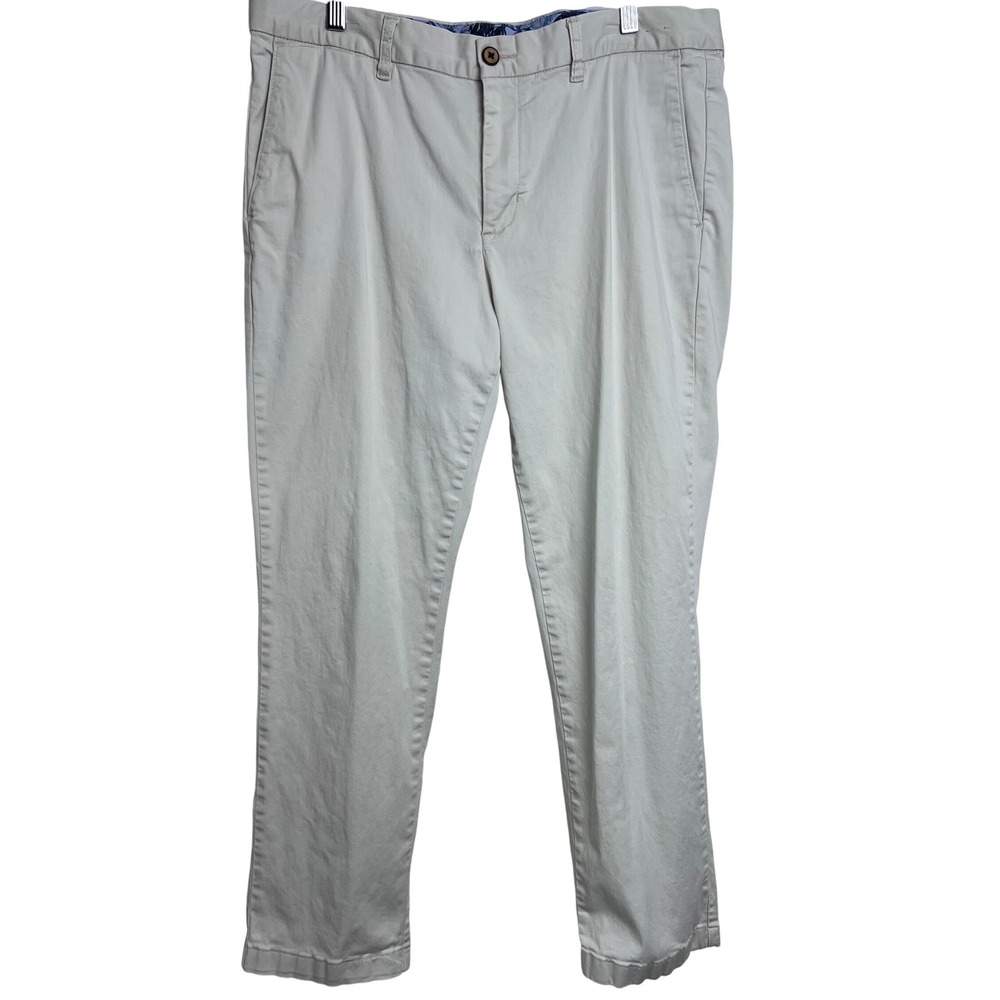 Tommy Bahama Chino Pant‎ Men 36x30 Khaki Boracay Flat Front Cotton Blend D28